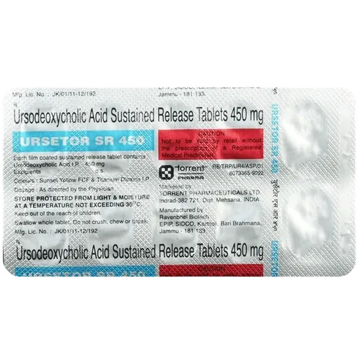 ursetor sr 450mg tablet 10's
